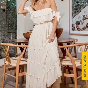 Lulus ivory dress “chance for us”